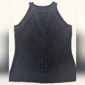 Tommy Hilfiger Blue Cable Knit Sleeveless Top